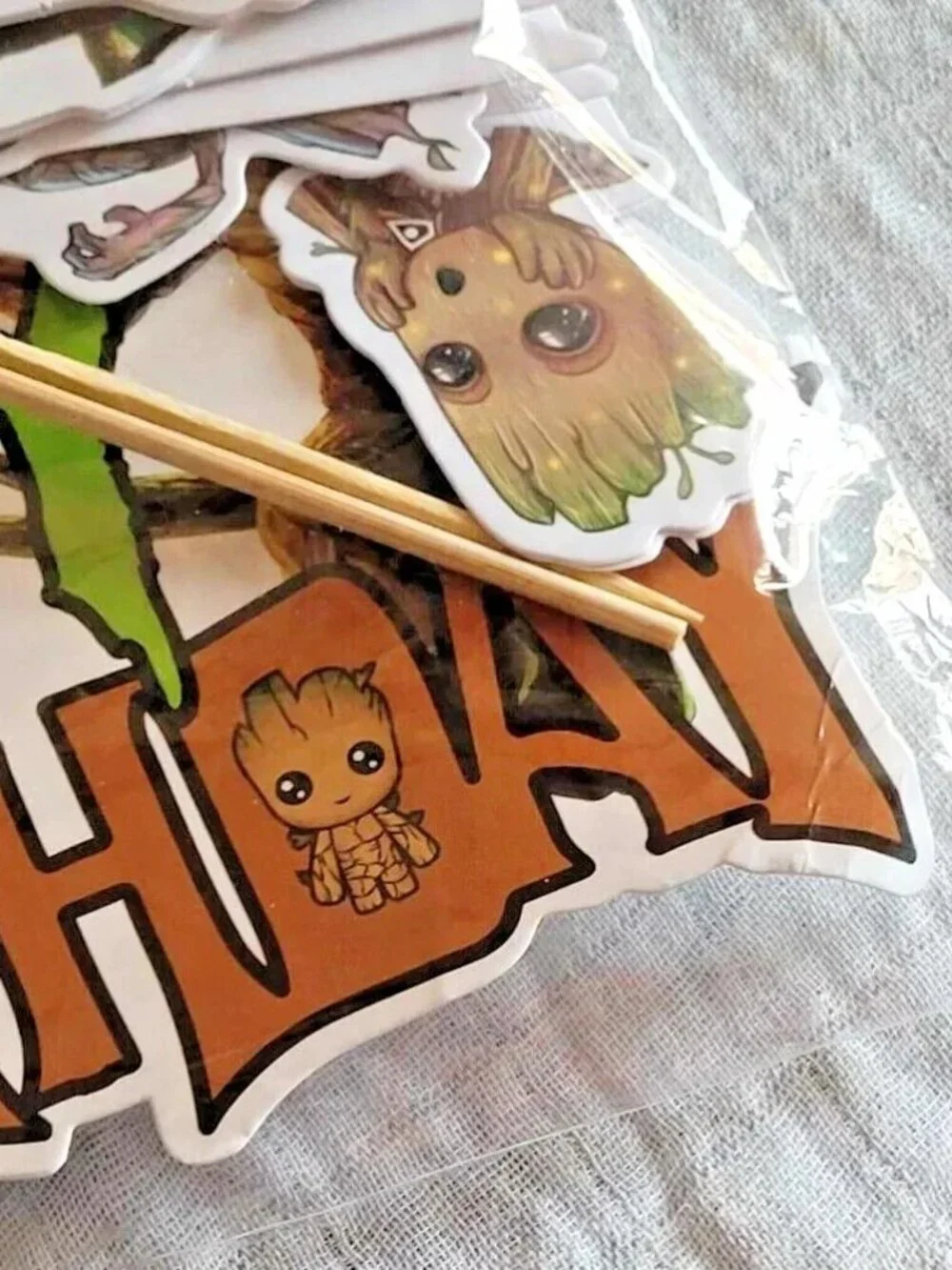 new GROOT CAKE TOPPER & CUPCAKE TOPPERS flawed guardians of the galaxy marvel